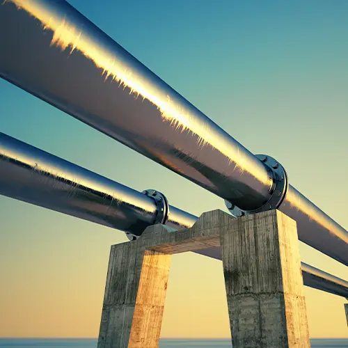 Picture of two pipelines